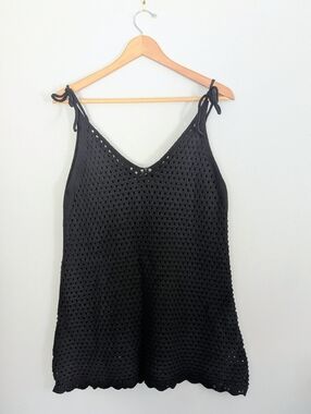 Bsubseach | Beach or Pool Cover-Up | Black Crochet